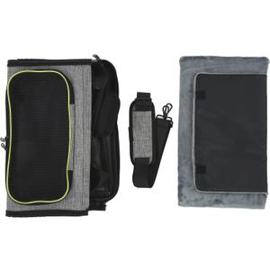 Soft Sided Carrier for Cats, Airline Approved Cat Travel Carrier with Plush Pad and Strap, Expandable Ventilated Mesh for Hiking Outdoor Use, Cationic Linen