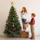 Senjie 30Pcs Velvet Bows for Christmas Tree, Vintage Rustic Christmas Ribbon Bows Ornaments for Garland, Wreath, Gift Wrapping and Indoor Outdoor Holiday Party Decorations (Olive Green, 5" x 7") (Width of 3/8")