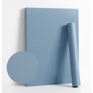 Dimoon 118''x23.6'' Blue Peel and Stick Wallpaper Contact Paper Modern Self Adhesive Wall Paper Removable Renter Friendly Textured Solid Color Shelf Cabinet Vinyl Roll (118''x23.6'',Blue Grey)