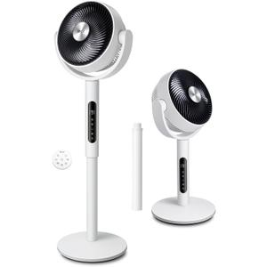 Levoit Standing Fan for Bedroom, CirculAir 120 Oscillating, Quiet 20dB, 9 Speeds, 4 Modes, DC Motor, 2 in 1 Pedestal & Tabletop, 82ft, Remote Control, Sensor, 9H Timer, 908CFM Ultra-High Airflow, 43.7 X 12.5 X 14.5 in