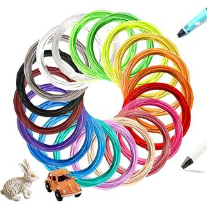 3D Pen Filament Refills PLA - 20 Colors 328 Feet 1.75mm, Low Odor Biodegradable, Compatible with MYNT3D, SCRIB3D, PIKA3D & Most 3D Printing Pens (Not for 3Doodler Create+)