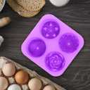 PRETYZOOM Silicone Muffin 6.53X6.53X1.18In Flower Modeling Non-Stick Baking Accessory for Diy Cupcakes Pastry Dessert Easy Heat