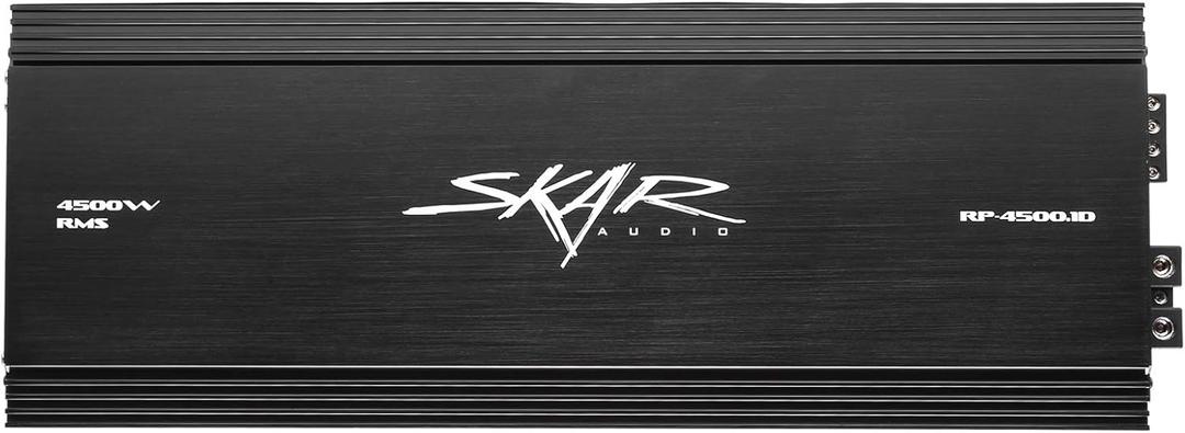 Skar Audio RP-4500.1D Monoblock Class D MOSFET Amplifier with Remote Subwoofer Level Control, 4500W