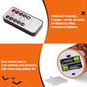 Burnt Orange Halloween Flameless Pillar Candles with Remote, Ghost LED Wax Candles Battery Operated Set of 3