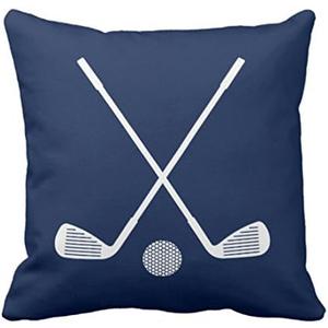 Emvency Throw Pillow Cover Boys Golf Sports in Navy Blue and Room Decorative Pillow Case Home Decor Square 18 x 18 Inch Pillowcase