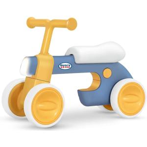 Henry & Colin Baby Balance Bike for Kids - No Pedal 4 Silence Wheels & Soft Seat First Bike, Toddler Walker for Boys & Girls, with Light, Music for 1-3 Year Olds (Blue)