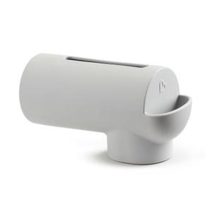 Munchkin Soft Spot Bath Spout Cover for Baby, Bathtub Guard with Built-in Bubble Bath Dispenser, Silicone, Grey