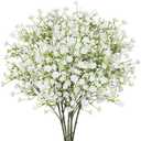 N&T NIETING 12Pcs Babys Breath Artificial Flowers,Real Touch Fake White Flowers Faux Flowers Bouquets for Vase Home Office Wedding Spring Winter Indoor Outdoor Centerpiece Table Decorations