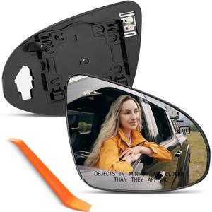 Passenger Side Mirror Replacement for Toyota Camry 2012 2013 2014 2015 2016 2017, Avalon Hybrid 2013-2018, Right Side View Mirror Glass with Backing Plate, Power Heated