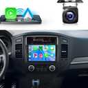 4+64G Android Car Stereo for Mitsubishi Pajero 4 V80 V90 2006-2014, Wireless Carplay Android Auto Car Radio, 9 Touch Screen Head Unit with Bluetooth GPS Mirror Link WiFi FM/RDS DSP Backup Camera SWC