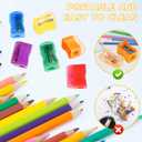 Adorox 144 Pack Assorted Colors  Plastic Handheld Pencil Sharpener for Classroom, School, Office, Kids Party Favors & Art Supplies