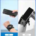 Running Phone Holder for iPhone [360 Rotatable & Upgrade Anti-Drop] Magnetic Wrist Phone Holder, Magsafe Armband Compatible with iPhone 17 Pro and Android - Black