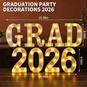 2026 Graduation Decorations 8 LED Marquee Light-Up Letters,"Grad 2026"for Preschool, Kindergarten, School, and College Party Dcor