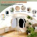 Clothes Drying Rack Four Corners, Large Capacity Portable Laundry Drying Rack, Space Saving Design for Indoor Outdoor Use, Multi-Function Clothing Rack, Towel & Blanket Drying Rack for Laundry Room