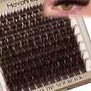 Brown Eyelash Clusters Wispy Volume Cluster Lashes Faux Mink Lash Clusters Fluffy Cluster Eyelash Extensions Thick Lash Extensions Dark Brown Individual Lashes Clusters (108PCS, CC Curve, 10-16MM)