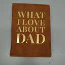 YOELOVE What I Love About Dad Leather Book A Fill-In-The-Blank Keepsake Journal Gift for Dad Birthday Father's Day Christmas