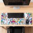 tokidoki Cute Mouse Pad for Desk, Kawaii Gaming Mouse Pad, Large XXL Computer Laptop Mice Pad 3mm Anti-Slip Rubber Base with Stitched Edges for Gamer, Office & Home，31.5 x 11.8 in, Medium31.5 x 11.8 in