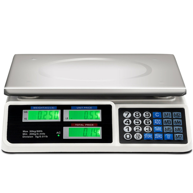 66 lbs Electronic Price Computing Scale with LCD Screen Display