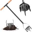 Garden Hand Tiller, 34.6 Inch Garden Claw Twist Tiller Cultivator, Garden Tools with 5.3 Inch Sharp Claw and Non-Slip Comfort Grip, Hand Tiller Garden Claw for Loosening Soil on Farms, Parks
