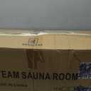 2 Person Sauna, Extra Large Sauna Box, Portable Steam Sauna Tent with 2 Steamers, 2 Folding Chair, 71x 49x 36, Black