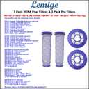 Lemige 2 Pack Post Filters & 2 Pack Pre Filters Replacement for Dyson DC41 DC65 DC66 UP13 UP20 UP30 Animal, Multi Floor and Ball Vacuum Ball Animal 2 Ball Animal 3, Compare to Part 920769-01&920640-01