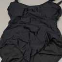 B2prity Women's Mesh One Piece Swimsuit Tummy Control Sexy Bathing Suit Push Up Swim Suit Slimming Swimwear (Black, XL)