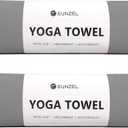 Eunzel 2 Pack Hot Yoga Towel Non Slip Yoga Mat Towel Non-Slip Sweat Absorbent Microfiber Towel for Hot Yoga, Pilates and Workout 72" x 26.5",Dark Grey