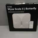 Wyze Smart Scale X Butterfly - Bathroom Scale for Body Weight, BMI, Body Fat, Muscle Mass, Accurate Bluetooth Digital Scale for Body Composition Analyzer | Sync Health Apps | ITO Glass, 400 lbs, White