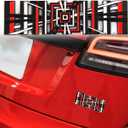 Fit for Dual Motor Badge Emblem Sticker Plaid Decor Compatible for Model S 3 X Y Accessories (Hollow Plaid)