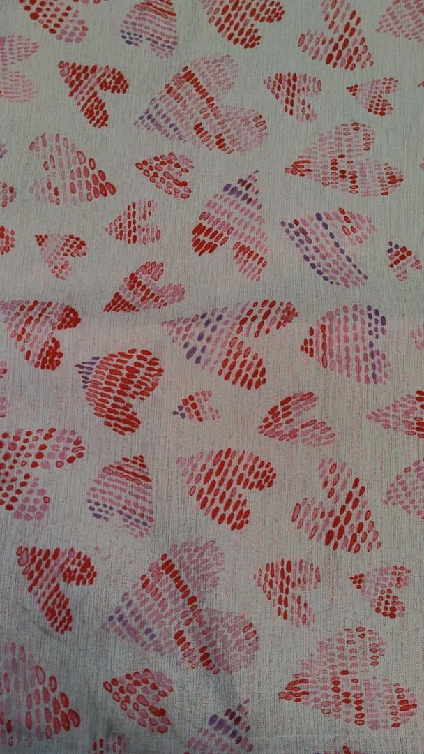Set of 3 Rachel Zoe Valentine Placemats 13" x 19" Hearts Metallic Pink Red