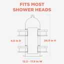 Zenna Home Expanding Shower Caddy, Rust-Resistant, Chrome with Brushed Accents