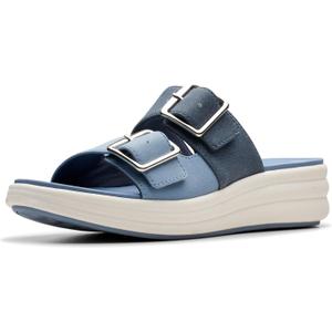 Clarks Women's Drift Buckle Slide Sandal, Denim Combi, Size 9