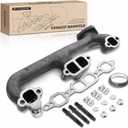 A-Premium Left Exhaust Manifold W/Gasket, Studs, Nuts, Springs, Washers [5.0L 5.7L] Compatible with Chevy & GMC - C1500 C2500 C3500 K1500 K2500 K3500, Tahoe, Suburban, Blazer, Yukon, G10, G20, G1500