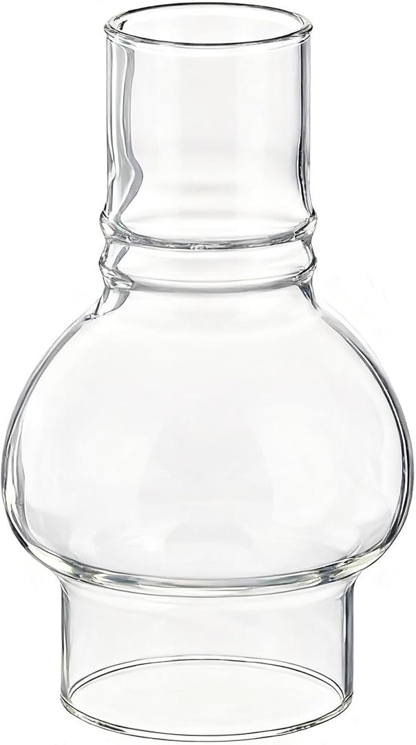 Oil Lamp Chimney Replacement,3 Inch Base x 6.4 Inch Tall Kerosene Lamp Globe,Clear Glass OilLamp Globe,Hurricane Lamp Globes Shade Cover,Glass Chimney For Oil Lamps For Indoor Use Oil Lamp Parts