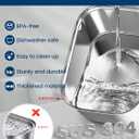 Cat Water Fountain Stainless Steel for Cats Indoor 2.5L 85oz by BPA-Free SUS304, 4pcs Effective 6-Layer Filter Cat Fountain for Drinking 20dB Ultra Quiet Metal Pet Water Fountain (Fountain+1 Filter)