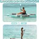 TIGERXBANG Inflatable Paddle Board with Kayak Seat, 11'x34 Wide SUP Board for Adults 500lbs Capacity, Blow Up Stand Up Paddle Board with Accessories, Perfect for Lakes, Rivers & Ocean, Blue