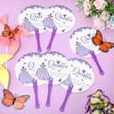 25 Quinceanera Party Favors for Guests Quinceanera Hand Fans Bulk Christmas Plastic Handheld Fans Mis Quince Gift for Girls Sweet 15 Birthday Party Decor Gift Adults Souvenirs (Purple)