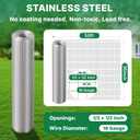 AMAGABELI GARDEN & HOME 36inchx50ft SS304 Stainless Steel Hardware Cloth 1/2 inch 18 Gauge Chicken Wire Fencing Welded Wire Mesh Fence Roll Poultry Netting Bird Cage Coop Rodent Proof Gopher Rabbit