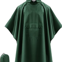 iCreek Hooded Rain Poncho Packable Unisex Raincoat Jacket with Pocket Waterproof Lightweight for Hiking, Camping, Outdoor Large