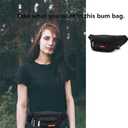 Large Fanny Pack for Men Women,Waterproof Crossbody Sports Waist Bag Pack Lightweight Belt Bag Hip Bum Bag for Traveling,Dog Walking,Running,Hiking,Cycling,Easy Carry Any Phone Wallet(BlackA)