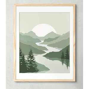 ENJOYBASICS 18x24 Picture Frame, Display Poster 16x20 with Mat or 18 x 24 Without, Wall Gallery Photo Frames, Natural