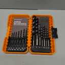 Crosstar M35 Cobalt Drill Bit Set for Hardened Metal & Stainless Steel - 21pcs Titanium Aluminum Nitride Coated (TiAlN), Three-Flute Design, 1/16"-1/2" Metal Drill Bits