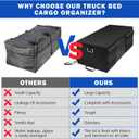 Mixsuper Truck Bed Organizer Fits Any Truck Size, Heavy Duty Truck Bed Storage With Straps For Groceries, Adjustable Trunk Organizer For Suv For Pickup, Convenient Accessories For Installation
