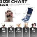 EXPAWLORER Dog Socks to Prevent Licking and Slipping, Summer Dog Shoes for Hot Pavement, Paw Protectors for Hardwood Floors Anti-Slip, Dog Booties for Small Medium Large Senior Dogs, Navy Blue XS