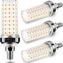 FanNicoo E12 LED Bulbs,20W LED Corn Light Bulb 150W Equivalent 2500 Lumen 3000K Warm White Non-dimmable LED Candelabra Bulbs Pack of 4