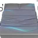 Grounding Bedding Sheet Set, Bed Sheets and Pillowcase Set, 90% Organic Cotton+10% Pure Silver Organic Fitted Grounded Sheet for Improved Sleep, Pain Relief (Gray, King(78.1 * 80.1 * 15inch))