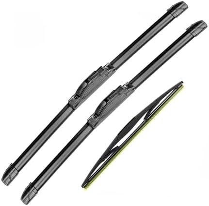 GoKoHe Windshield Wipers (pack of 3pcs) Replacement for 2007 2008 2009 2010 2011 2012 2013 Suzuki SX4 26" + 14" Front Windscreen Wiper Blades and 10" Rear Wiper Blade