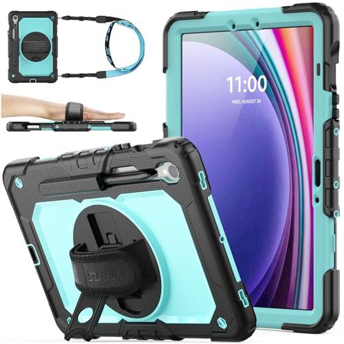SEYMAC stock Case for Samsung Galaxy Tab S10 Lite / S10 FE / S9 FE 5G / S9 Tablet Case 10.9''/ 11'' Protective with Screen Protector, Pen Holder, 360 Rotate Stand, Hand Strap, Shoulder Strap, SkyBlue1 SEYMAC stock Case for Samsung Galaxy Tab S10 Lite / S10 FE / S9 FE 5G / S9 Tablet Case 10.9''/ 11'' Protective with Screen Protector, Pen Holder, 360 Rotate Stand, Hand Strap, Shoulder Strap, SkyBlue1