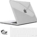 IBENZER Compatible with MacBook Pro 16 Inch Case A2141 Release 2020 2019, Hard Shell Case with Keyboard Cover & Type C Adapter for Old Version Mac Pro 16, Crystal Clear, T16CYCL+1TC