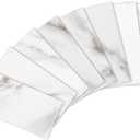 Yipscazo Peel and Stick backsplash 3 x 6 Inches 3D PVC Composite Wall Tile Stick on Backsplash Tile for Kitchen Bathroom, Laundry Room, Fireplace (Glossy White, 160 Pieces)